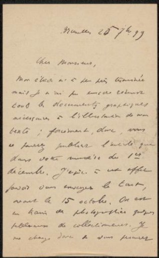 Letter to Philip Zilcken
