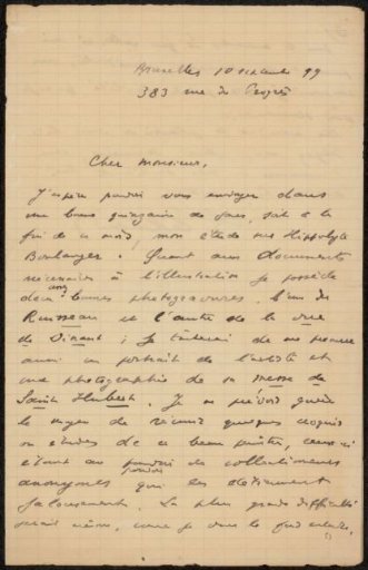 Letter to Philip Zilcken