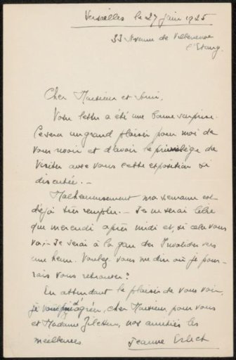 Letter to Philip Zilcken