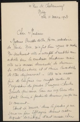 Letter to Philip Zilcken