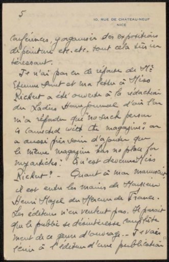 Letter to Philip Zilcken