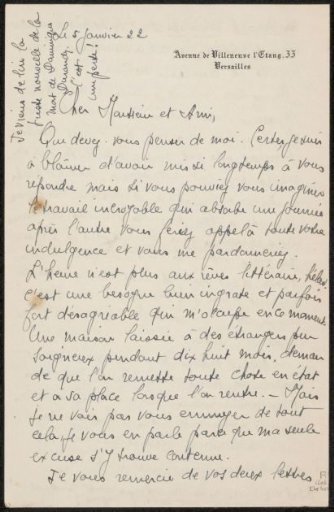 Letter to Philip Zilcken