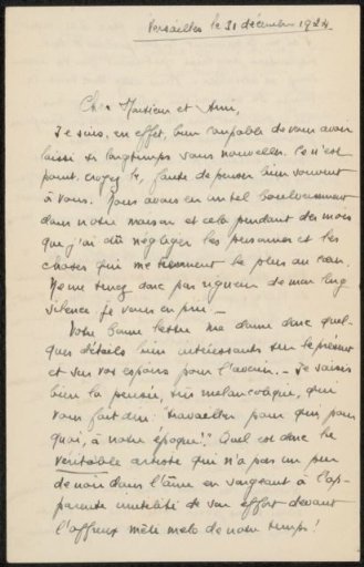 Letter to Philip Zilcken