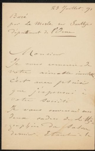 Letter to Philip Zilcken
