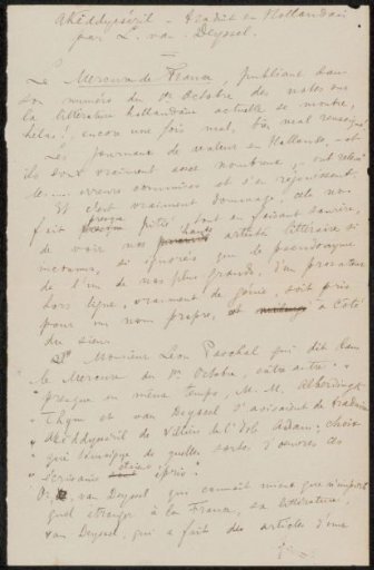 Letter to Philip Zilcken