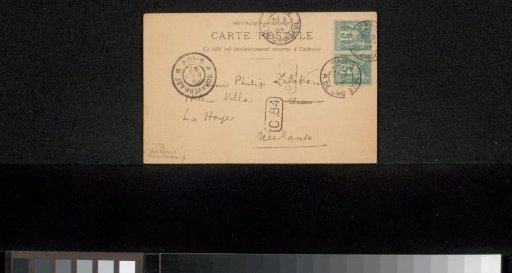 Postcard to Philip Zilcken