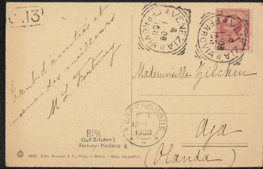 Postcards to Henriette Wilhelmina van Baak and Renée Hélène Laure Zilcken