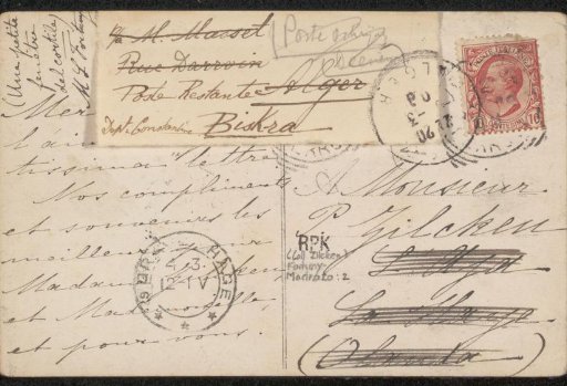 Postcard to Philip Zilcken