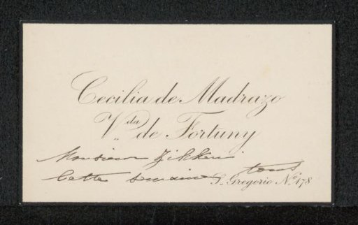 Calling card for Philip Zilcken