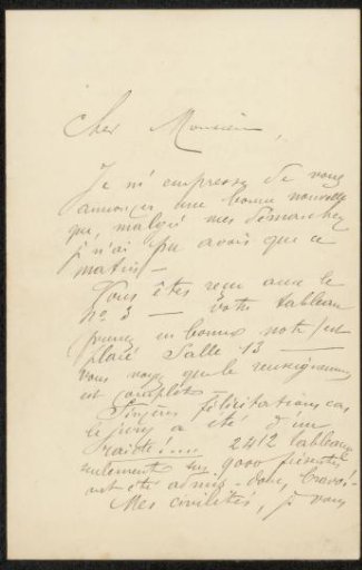 Letter to Philip Zilcken
