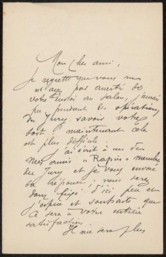 Letter to Philip Zilcken
