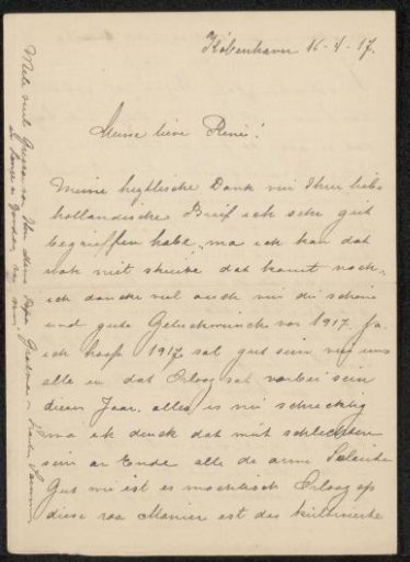 Letter to Renée Hélène Laure Zilcken