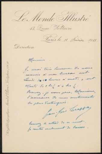 Letter to Philip Zilcken