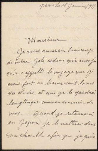 Letter to Philip Zilcken