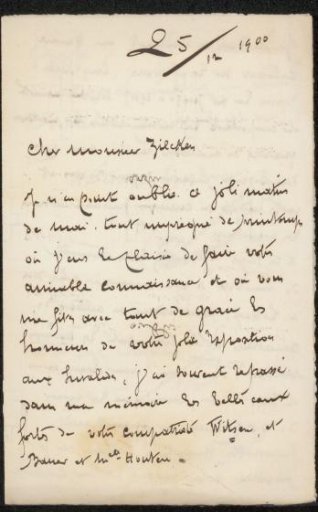 Letter to Philip Zilcken