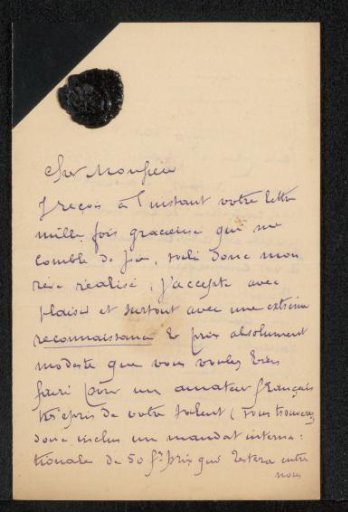 Letter to Philip Zilcken