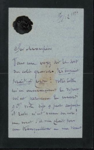 Letter to Philip Zilcken