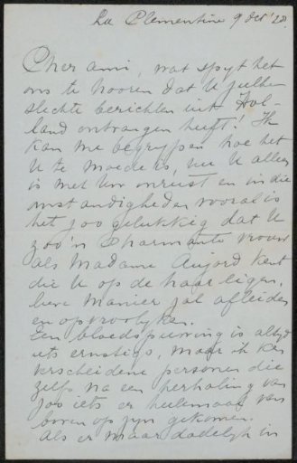 Letter to Philip Zilcken