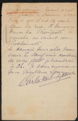 Letter to Philip Zilcken