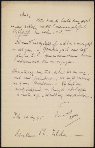 Letter to Philip Zilcken