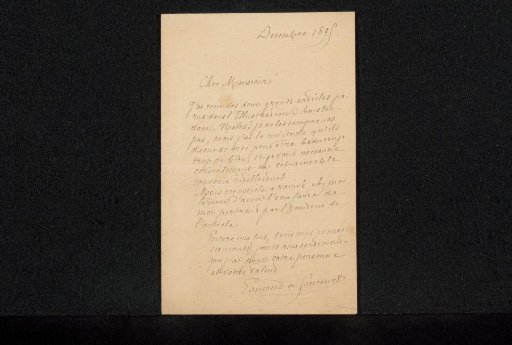 Letter to Philip Zilcken