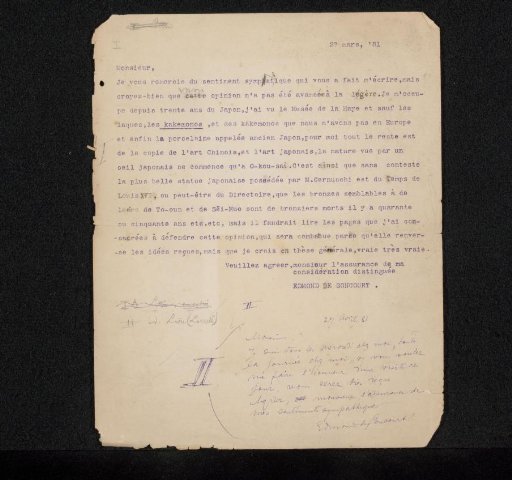 Letter to Philip Zilcken