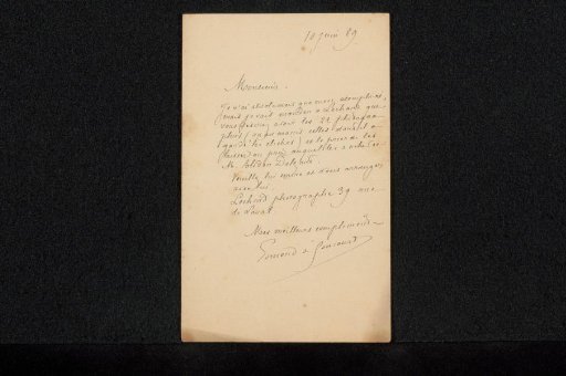 Letter to Philip Zilcken