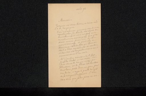 Letter to Philip Zilcken