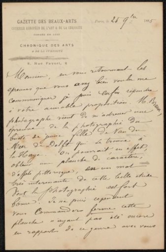 Letter to Philip Zilcken