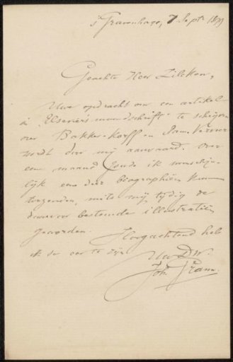 Letter to Philip Zilcken