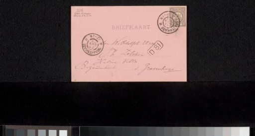 Postcard to Philip Zilcken