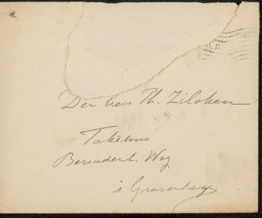 Envelope to Philip Zilcken