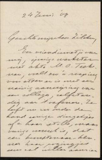 Letter to Philip Zilcken