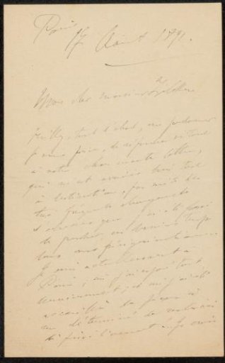Letter to Philip Zilcken