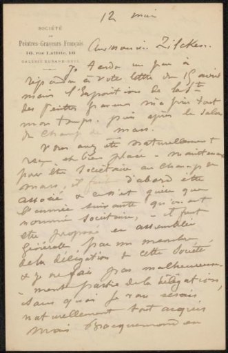 Letter to Philip Zilcken