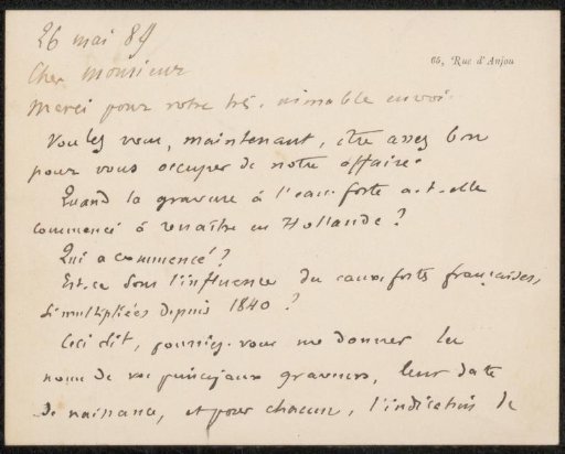 Letter to Philip Zilcken