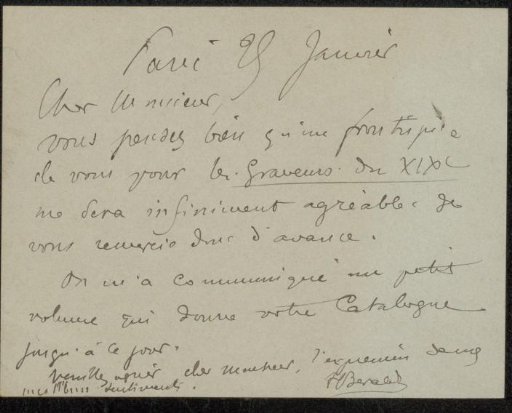 Letter to Philip Zilcken