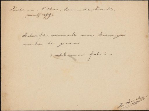 Envelope to Philip Zilcken