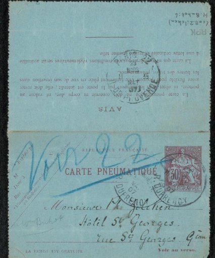 Postcard to Philip Zilcken