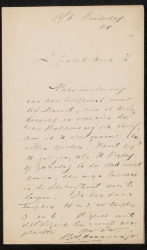 Letter to Philip Zilcken