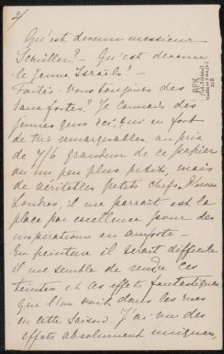 Letter to Philip Zilcken