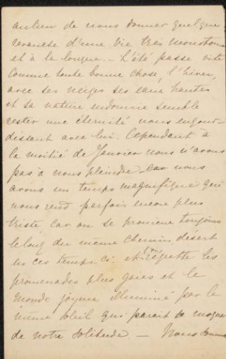 Letter to Helène Lambertine Hauzeur