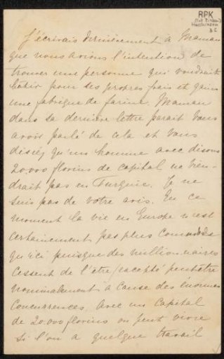 Letter to Helène Lambertine Hauzeur