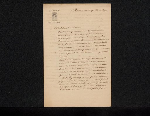 Letter to Philip Zilcken