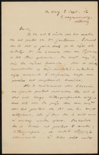 Letter to Philip Zilcken