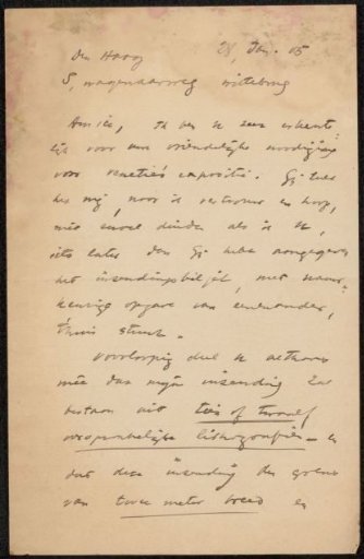 Letter to Philip Zilcken