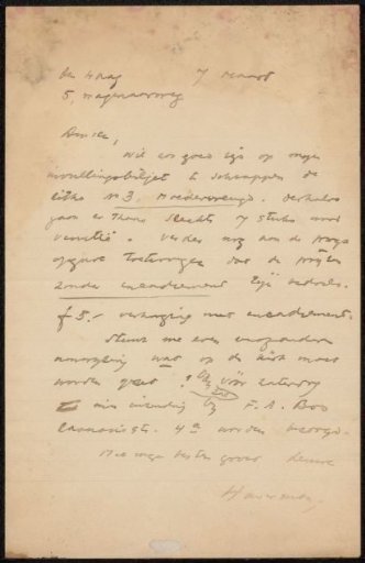Letter to Philip Zilcken