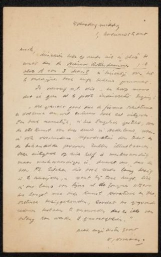 Letter to Philip Zilcken