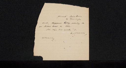 Letter to Philip Zilcken