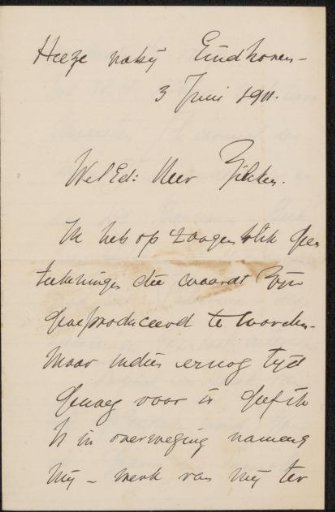 Letter to Philip Zilcken